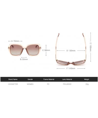 Women's Large Frame Sunglasses polarizing Anti-Ultraviolet Sunglasses - Pink - CO18YNODOAE $29.15 Goggle