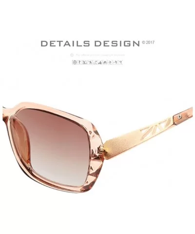 Women's Large Frame Sunglasses polarizing Anti-Ultraviolet Sunglasses - Pink - CO18YNODOAE $29.15 Goggle