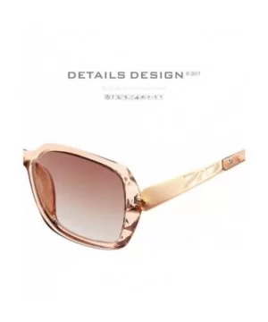 Women's Large Frame Sunglasses polarizing Anti-Ultraviolet Sunglasses - Pink - CO18YNODOAE $29.15 Goggle