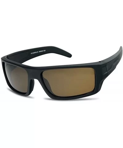 Around Polarized Lightweight Floating Sunglasses - Matte Black Frame - Amber - CS18U8M8ETO $12.22 Sport