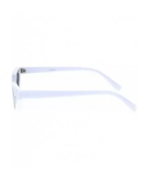 Womens Narrow Cat Eye Heart Shape Side Lens Plastic Sunglasses - White Red Mirror - CP18S6DEDAA $6.26 Rectangular