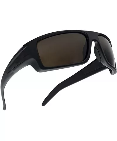 Around Polarized Lightweight Floating Sunglasses - Matte Black Frame - Amber - CS18U8M8ETO $12.22 Sport