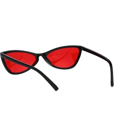 Womens Wide Butterfly Cateye Sunglasses Unique Stylish Shades UV 400 - Black (Red) - CV18S9XQ4G9 $7.54 Butterfly