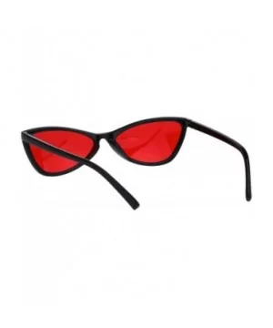 Womens Wide Butterfly Cateye Sunglasses Unique Stylish Shades UV 400 - Black (Red) - CV18S9XQ4G9 $7.54 Butterfly