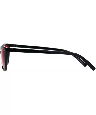 Womens Wide Butterfly Cateye Sunglasses Unique Stylish Shades UV 400 - Black (Red) - CV18S9XQ4G9 $7.54 Butterfly