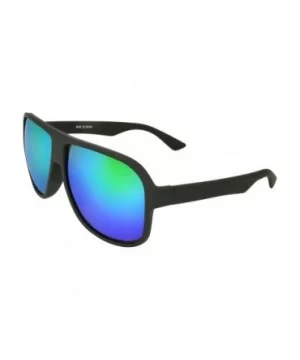 Geo Shield Fashion Retro Sunglasses Shades - Green-blue - CY11JRVUP87 $7.09 Shield