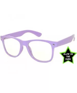 Retro Style Classic Vintage Clear Lens Sunglasses Purple Frame OWL. - C311R5YSHSN $5.87 Wayfarer