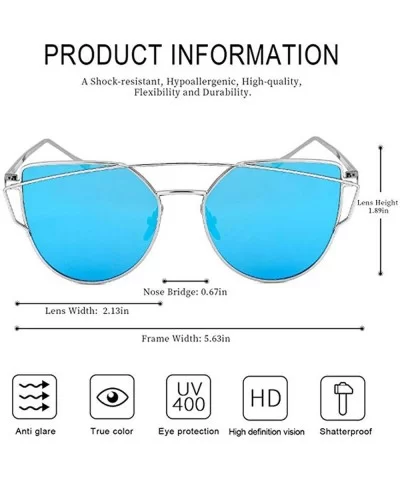 Cat Eye Sunglasses Women 2019 Brand Designer Sun Glasses Reflection Mirrors UV400 - Xy1904-5 - C318W8URT0T $11.45 Cat Eye