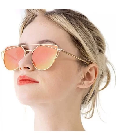 Cat Eye Sunglasses Women 2019 Brand Designer Sun Glasses Reflection Mirrors UV400 - Xy1904-5 - C318W8URT0T $11.45 Cat Eye