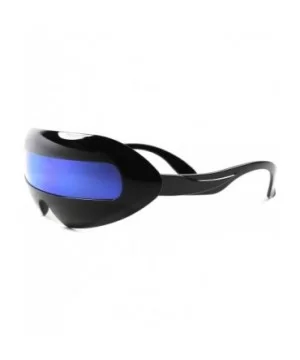 Space Robot Costume Rave Party Cyclops Futuristic Lens Sunglasses - Black - CS189AM6697 $19.22 Wrap