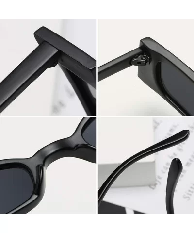 Small frame Men and women Sunglasses Fashion Retro Sunglasses - Black White - CC18LL9A4IY $7.29 Rectangular