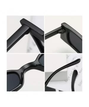 Small frame Men and women Sunglasses Fashion Retro Sunglasses - Black White - CC18LL9A4IY $7.29 Rectangular