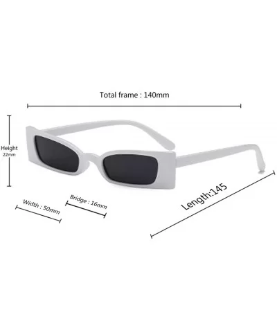 Small frame Men and women Sunglasses Fashion Retro Sunglasses - Black White - CC18LL9A4IY $7.29 Rectangular