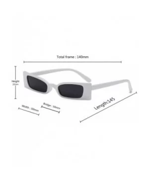 Small frame Men and women Sunglasses Fashion Retro Sunglasses - Black White - CC18LL9A4IY $7.29 Rectangular