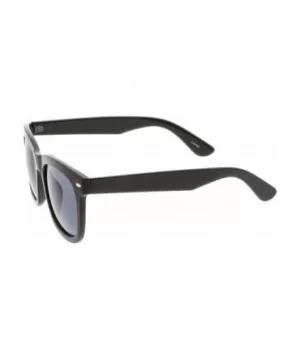 Classic Metal Rivet Thick Arms Square Lens Horn Rimmed Sunglasses 55mm - Shiny Black / Smoke - CT1839IXWLS $7.18 Wayfarer