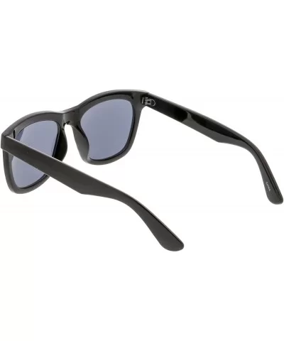 Classic Metal Rivet Thick Arms Square Lens Horn Rimmed Sunglasses 55mm - Shiny Black / Smoke - CT1839IXWLS $7.18 Wayfarer