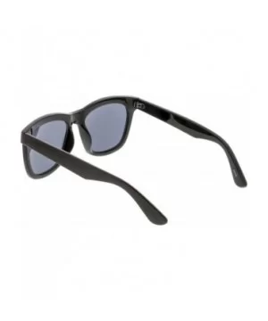 Classic Metal Rivet Thick Arms Square Lens Horn Rimmed Sunglasses 55mm - Shiny Black / Smoke - CT1839IXWLS $7.18 Wayfarer