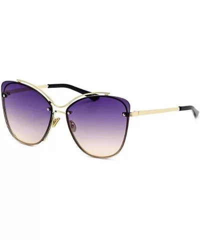 2019 new sunglasses - rivets double beam sunglasses fashion cat eyes sunglasses ladies - G - CT18S8N3M8X $42.44 Cat Eye