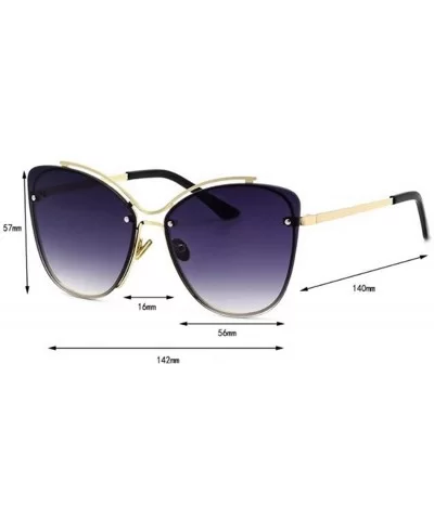 2019 new sunglasses - rivets double beam sunglasses fashion cat eyes sunglasses ladies - G - CT18S8N3M8X $42.44 Cat Eye