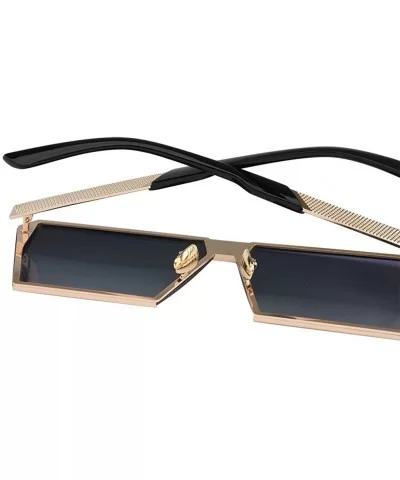 TrendyMate-Womens Men Reflective Mirror Large Square Metal Rimmed Sunglasses Unisex - Gold Pink - CZ182DKQ3LG $8.72 Square