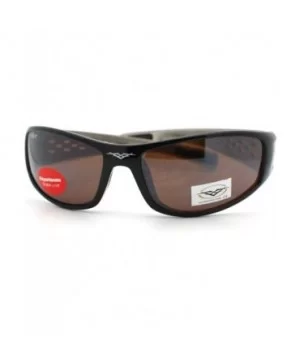 Mens Sports Sunglasses Oval Frame Active Fashion Eyewear - Black/Brown - CH11CCKIAR7 $5.10 Oval