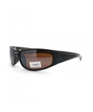 Mens Sports Sunglasses Oval Frame Active Fashion Eyewear - Black/Brown - CH11CCKIAR7 $5.10 Oval