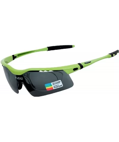 Polarized Sunglasses Interchangeable Cycling Baseball - Green - C4184KE23WA $39.36 Sport