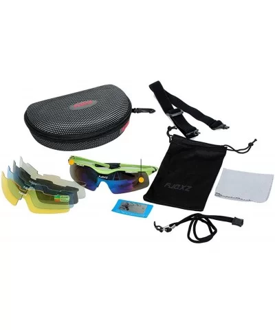 Polarized Sunglasses Interchangeable Cycling Baseball - Green - C4184KE23WA $39.36 Sport