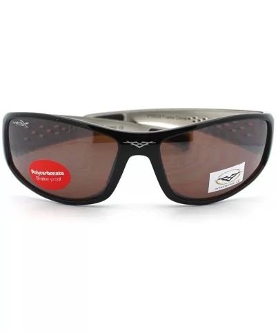 Mens Sports Sunglasses Oval Frame Active Fashion Eyewear - Black/Brown - CH11CCKIAR7 $5.10 Oval