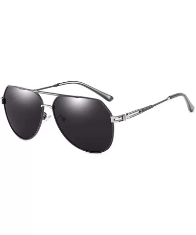 Polarizer Men's Metal Bi-beam Pilot Sunglasses Driving Glasses - C - CB18QR7769Q $37.33 Aviator