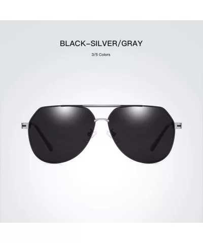 Polarizer Men's Metal Bi-beam Pilot Sunglasses Driving Glasses - C - CB18QR7769Q $37.33 Aviator