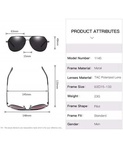 Polarizer Men's Metal Bi-beam Pilot Sunglasses Driving Glasses - C - CB18QR7769Q $37.33 Aviator