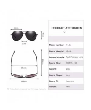 Polarizer Men's Metal Bi-beam Pilot Sunglasses Driving Glasses - C - CB18QR7769Q $37.33 Aviator