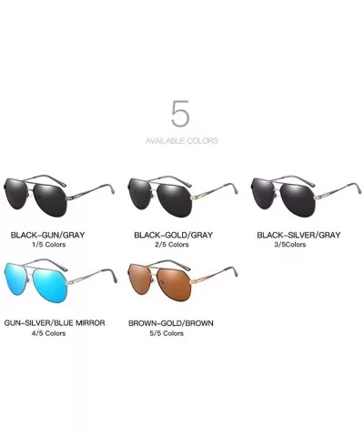 Polarizer Men's Metal Bi-beam Pilot Sunglasses Driving Glasses - C - CB18QR7769Q $37.33 Aviator