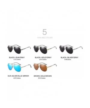 Polarizer Men's Metal Bi-beam Pilot Sunglasses Driving Glasses - C - CB18QR7769Q $37.33 Aviator