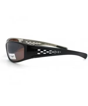 Mens Sports Sunglasses Oval Frame Active Fashion Eyewear - Black/Brown - CH11CCKIAR7 $5.10 Oval