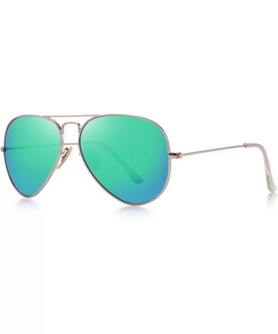 Classic Pilot Polarized Sunglasses for Men/Women58mm O8025 - Gold&green - CL18H375SDX $12.67 Aviator