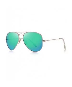 Classic Pilot Polarized Sunglasses for Men/Women58mm O8025 - Gold&green - CL18H375SDX $12.67 Aviator