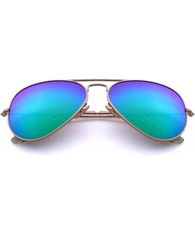 Classic Pilot Polarized Sunglasses for Men/Women58mm O8025 - Gold&green - CL18H375SDX $12.67 Aviator