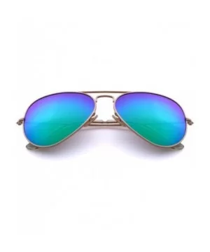 Classic Pilot Polarized Sunglasses for Men/Women58mm O8025 - Gold&green - CL18H375SDX $12.67 Aviator