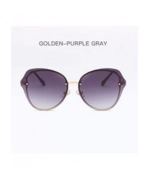 Sunglasses Fashionable Frameless Sunglasses Marine Lens Women's Ultraviolet Protection - D - C218Q0I45GE $25.14 Oversized