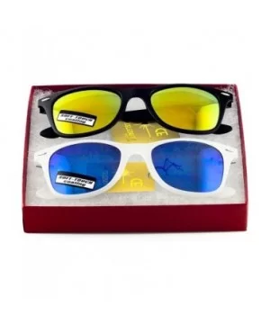 Classic Retro Classics Mirror Sunglasses - 1Blue/1Yellow - CA11L2XZ8M1 $7.22 Aviator