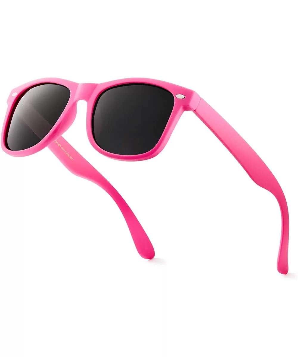 Classic Polarized Sunglasses - Matte Hot Pink - Smoke - CU1960TU3DR $8.82 Rectangular