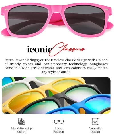 Classic Polarized Sunglasses - Matte Hot Pink - Smoke - CU1960TU3DR $8.82 Rectangular