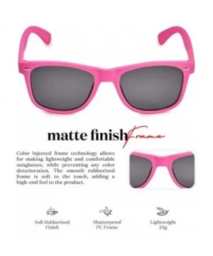 Classic Polarized Sunglasses - Matte Hot Pink - Smoke - CU1960TU3DR $8.82 Rectangular