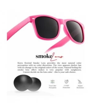 Classic Polarized Sunglasses - Matte Hot Pink - Smoke - CU1960TU3DR $8.82 Rectangular