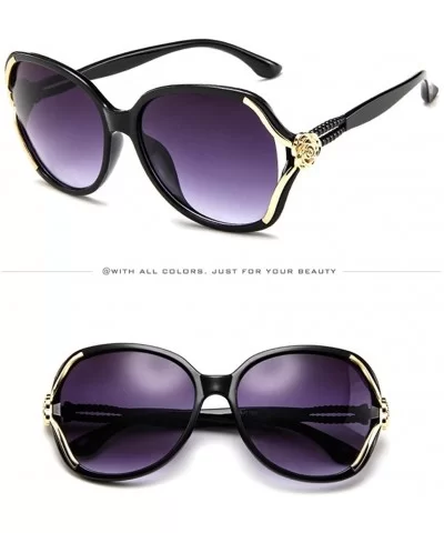 Retro Vintage Sunglasses for Women Men Rose Big Frame Sunglasses UV400 Mirrored Glasses - D - C41908MGA83 $5.96 Goggle