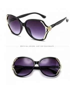 Retro Vintage Sunglasses for Women Men Rose Big Frame Sunglasses UV400 Mirrored Glasses - D - C41908MGA83 $5.96 Goggle