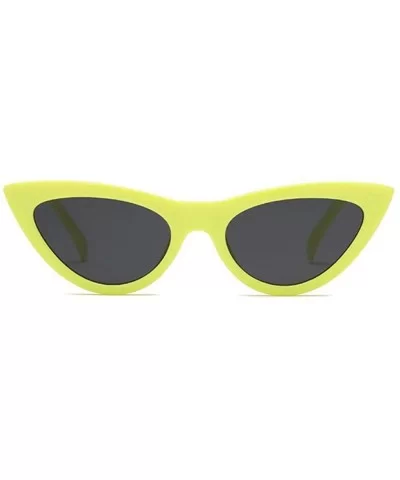 Vintage Mirror Women Cat Eye Sunglasses Luxury Brand Designer Sun Glasses White - Green - CN18YZW4QHO $4.97 Aviator