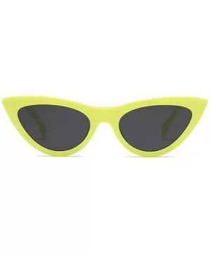 Vintage Mirror Women Cat Eye Sunglasses Luxury Brand Designer Sun Glasses White - Green - CN18YZW4QHO $4.97 Aviator